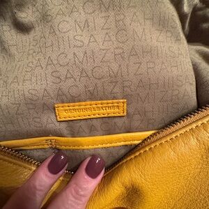 Isaac Mizrahi Yellow Leather Shoulder Bag